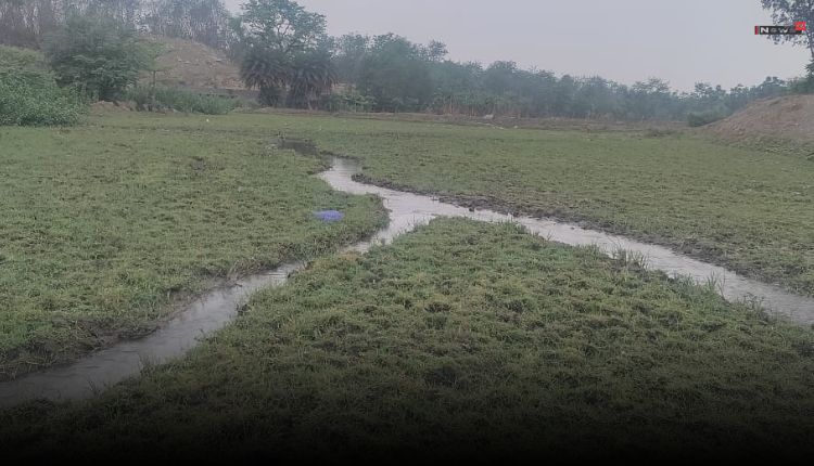 सीमेंट संयंत्र के प्रदूषित पानी से बर्बाद हो रहे खेत, किसानों का फूटा गुस्सा
