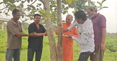 अर्जुनी मुक्तिधाम में वट वृक्ष पर रक्षा सूत्र बांधकर पर्यावरण संरक्षण का संकल्प