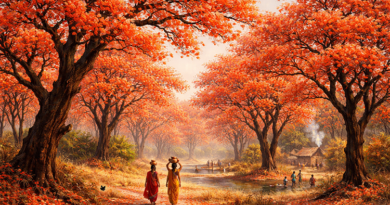 भ्रमर प्रत्यंचा पर धरे जब पलाश के वाण