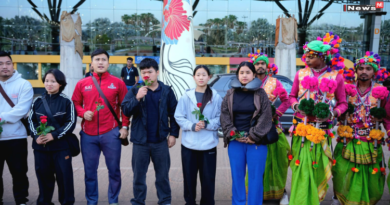 खेलो इंडिया ट्राइबल गेम्स: छत्तीसगढ़ पहुंचने लगे खिलाड़ी, अरुणाचल के वेटलिफ्टर्स का भव्य स्वागत