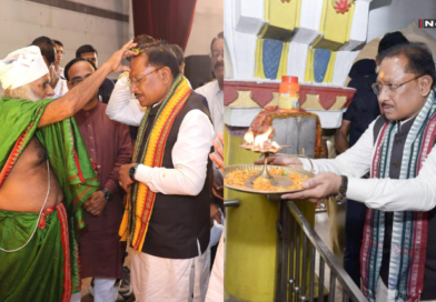 मुख्यमंत्री विष्णुदेव साय ने रायगढ़ में भगवान जगन्नाथ मंदिर में की पूजा, प्रदेश की खुशहाली की कामना