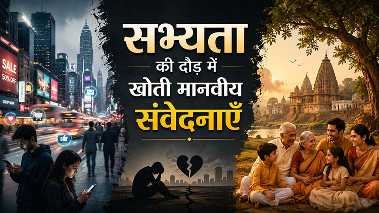 सभ्यता की दौड़ में खोती मानवीय संवेदनाएँ