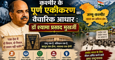 कश्मीर के पूर्ण एकीकरण का वैचारिक आधार : डॉ श्यामा प्रसाद मुखर्जी